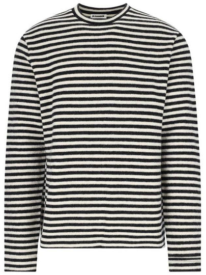 Logo Patch Striped Wool T-Shirt J47GC0114J20077 - JIL SANDER - BALAAN 2