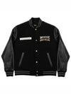 Embroidered Logo Bomber Jacket Black - MOOSE KNUCKLES - BALAAN 2