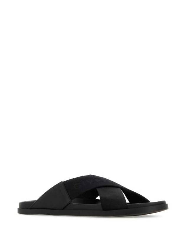 Cross Strap Sandal Slippers Black - GIVENCHY - BALAAN 3