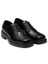 Lace-Up Square Toe Leather Derby Shoes Black - PRADA - BALAAN 2