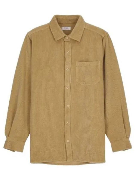 Chest pocket corduroy shirt beige - ERL - BALAAN 1