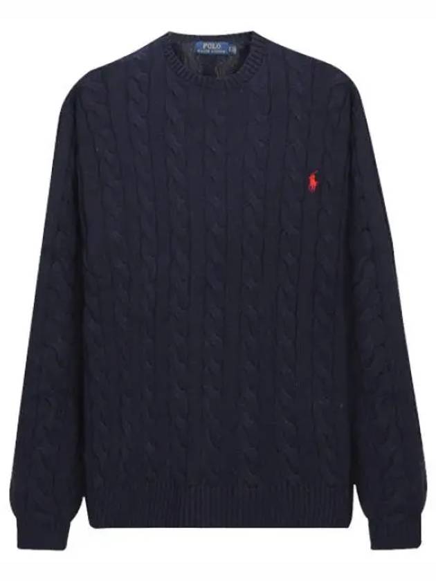 pony logo embroidered cable knit men - POLO RALPH LAUREN - BALAAN 1