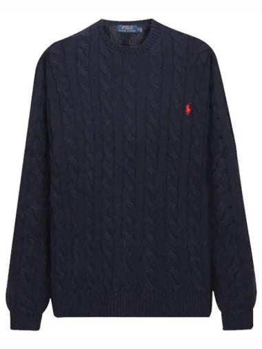 Knit pony logo embroidered cable - POLO RALPH LAUREN - BALAAN 1