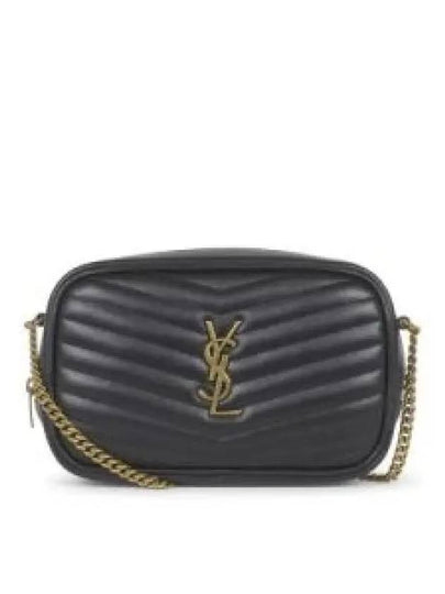 Lou Small Leather Cross Bag Black - SAINT LAURENT - BALAAN 2