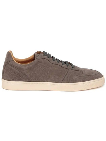 nubuck leather lowtop sneakers brown - BRUNELLO CUCINELLI - BALAAN 1