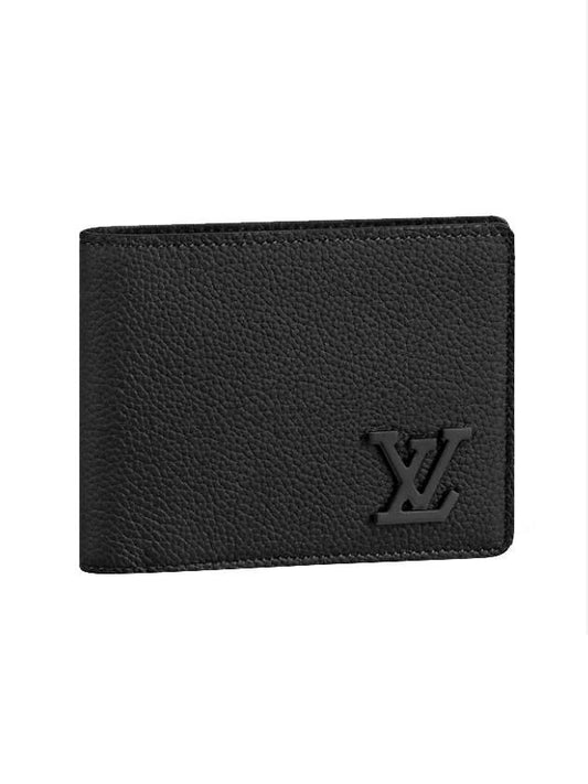 LV Aerogram Multiple Halfwallet Black - LOUIS VUITTON - BALAAN.