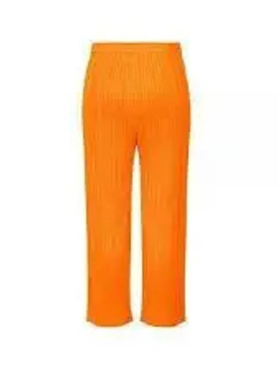 Pleated Straight Pants Orange - ISSEY MIYAKE - BALAAN 2