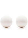 Silver & white stud earrings - DRIES VAN NOTEN - BALAAN 1