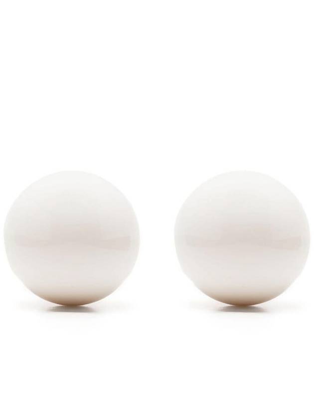 Silver & white stud earrings - DRIES VAN NOTEN - BALAAN 1