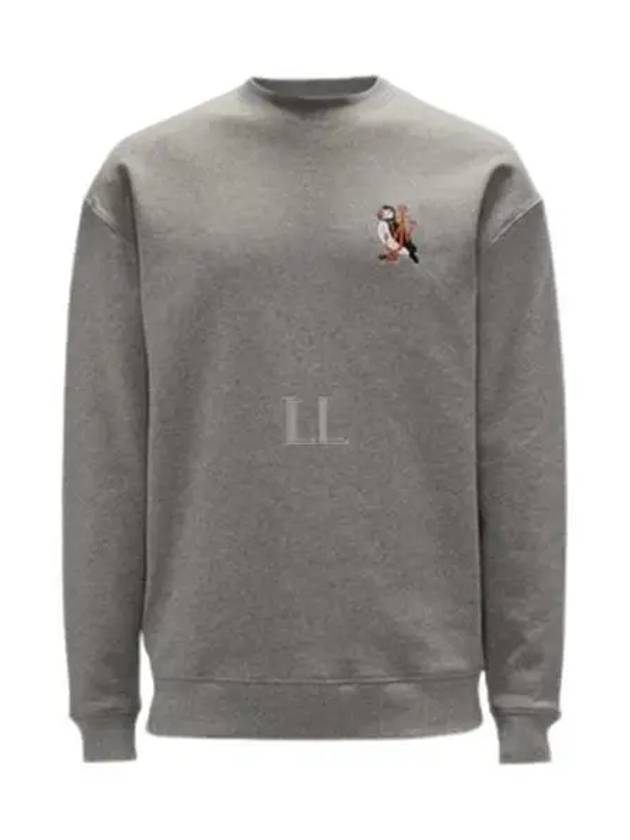 Embroidered Puffin Sweatshirt Mid Grey - JW ANDERSON - BALAAN 2