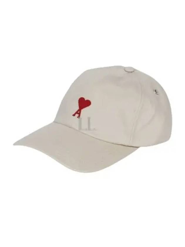 De Coeur Embroidered Logo Ball Cap Beige - AMI - BALAAN 2