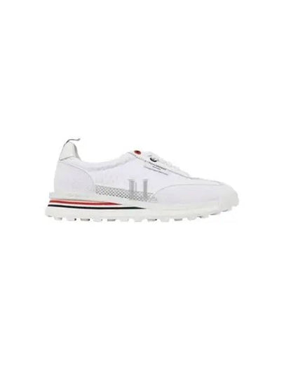 Heavy Athletic Mesh Tech Runner Low Top Sneakers White - THOM BROWNE - BALAAN 2