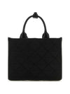 Triangle Logo Jagard Tote Bag Black - PRADA - BALAAN 4