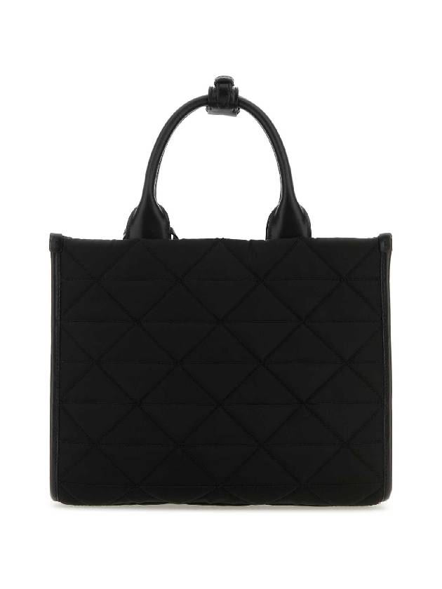 Triangle Logo Jagard Tote Bag Black - PRADA - BALAAN 4