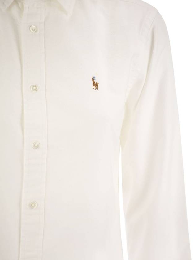 Pony Classic Fit Long Sleeve Shirt White - POLO RALPH LAUREN - BALAAN 5