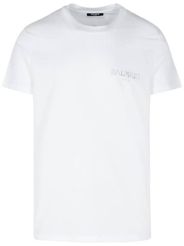 Balmain White Cotton T-Shirt - BALMAIN - BALAAN 1