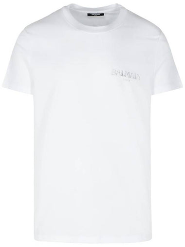 Balmain White Cotton T-Shirt - BALMAIN - BALAAN 1