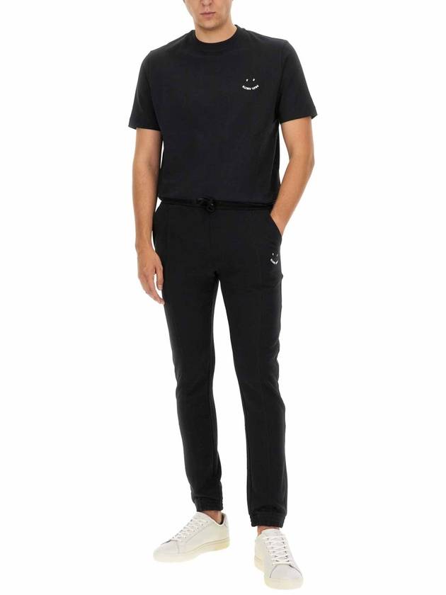 Happy Piece Dyed Short Sleeve T-Shirt Black - PAUL SMITH - BALAAN 5