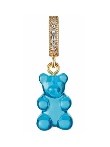 22FW Bear Cubic Pendant Blue NOSTALGIABEAR PAVE AZURE - CRYSTAL HAZE - BALAAN 1