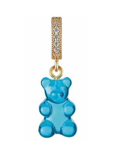 22FW Bear Cubic Pendant Blue NOSTALGIABEAR PAVE AZURE - CRYSTAL HAZE - BALAAN 2