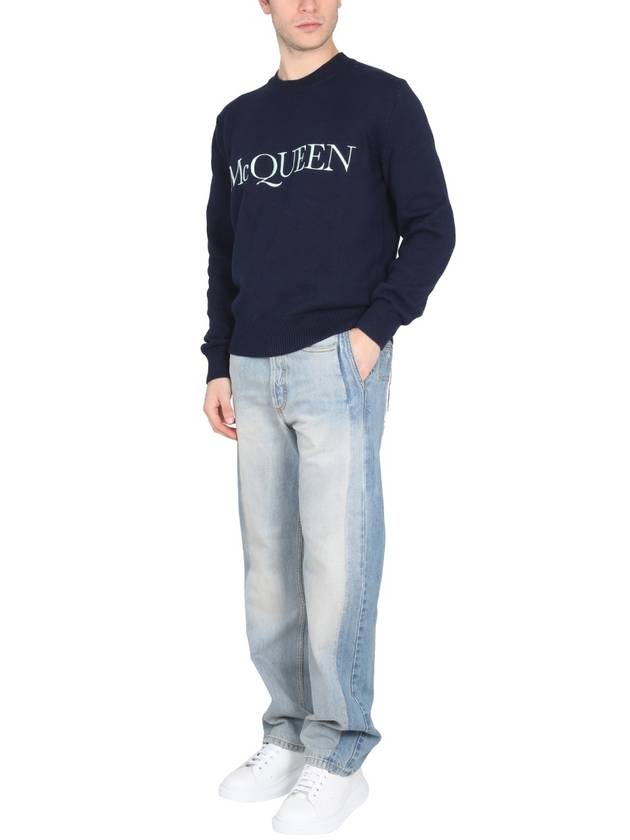 Sweater 651184 Q1XAY4064 BLUE - ALEXANDER MCQUEEN - BALAAN 3