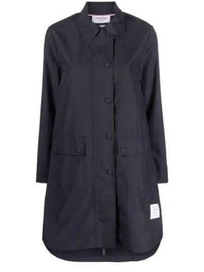 Military Ripstop Round Collar Over Pea Coat Navy - THOM BROWNE - BALAAN 2