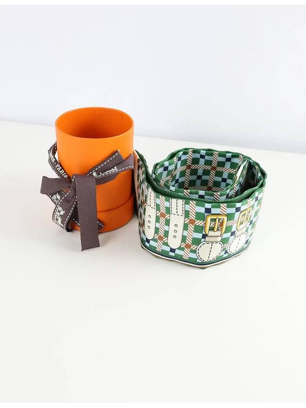 Les Voitures Nouvelles Twilly Scarf Green - HERMES - BALAAN 4