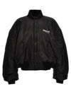 Embroidered Logo Bomber Jacket Black - BALENCIAGA - BALAAN 2