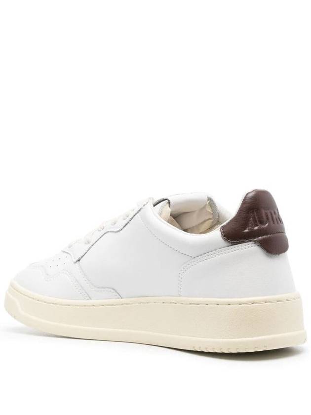 Men's Medalist Leather Low Top Sneakers Brown White - AUTRY - BALAAN 5