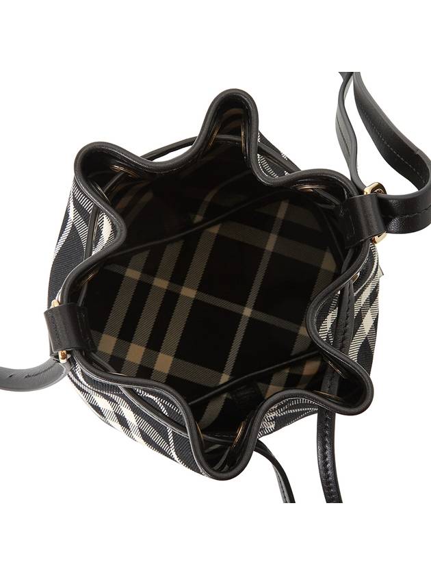 Check Mini Bucket Bag Black Black - BURBERRY - BALAAN 6