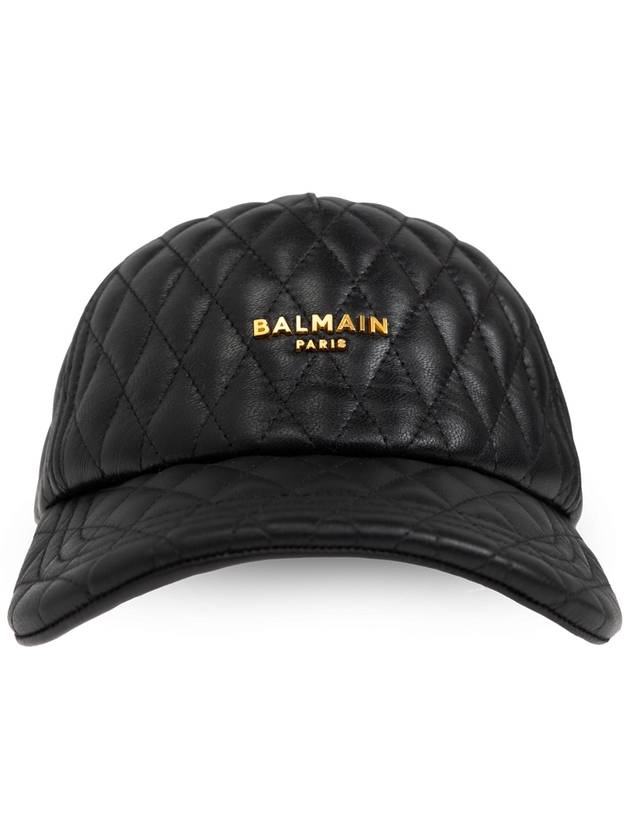 Balmain Leather Baseball Cap, Men's, Black - BALMAIN - BALAAN 1