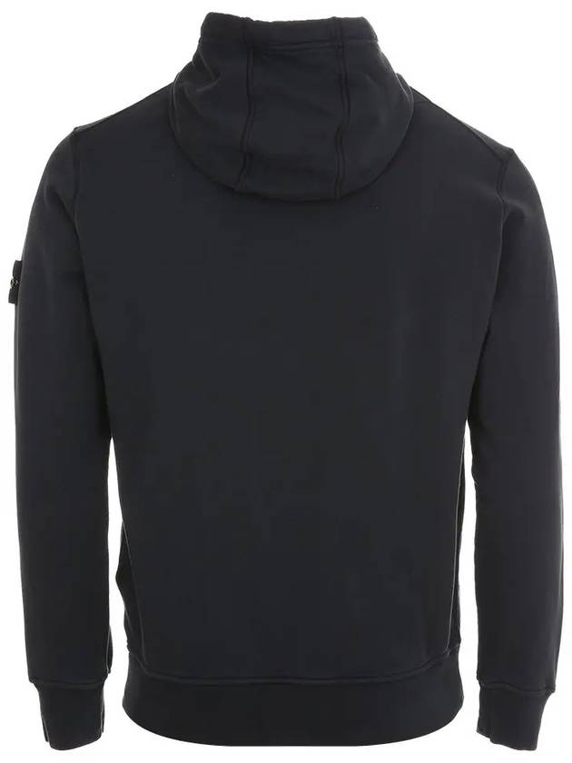 Organic Cotton Fleece Hood Navy - STONE ISLAND - BALAAN 3