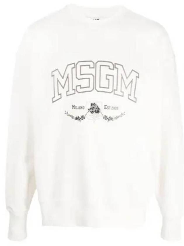 Logo Print Sweatshirt White - MSGM - BALAAN 2