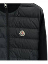 Padded Cotton Zip-Up Cardigan Black - MONCLER - BALAAN 4