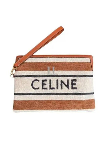 Small Strap Striped Textile With Celine Jacquard Pouch Bag - CELINE - BALAAN 2