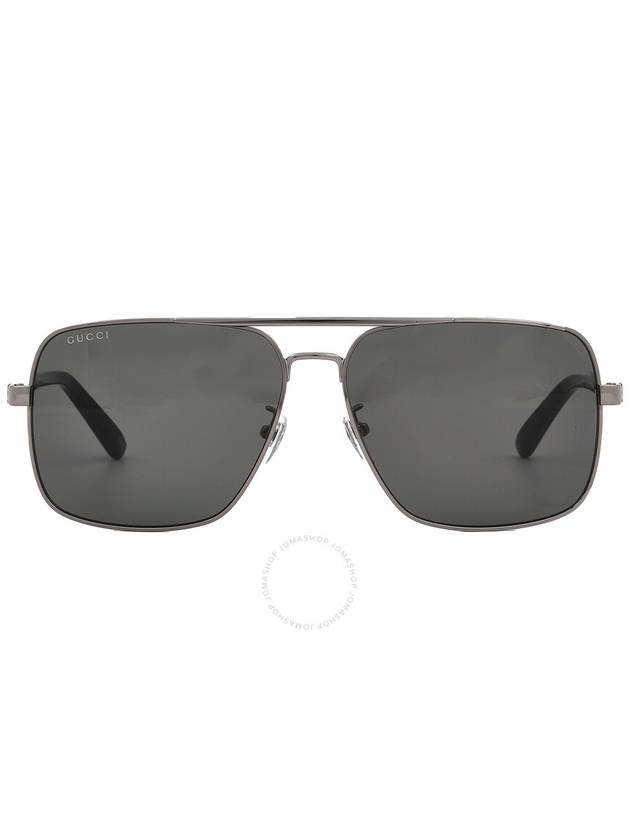 Eyewear Logo Metal Sunglasses Silver Grey - GUCCI - BALAAN 2