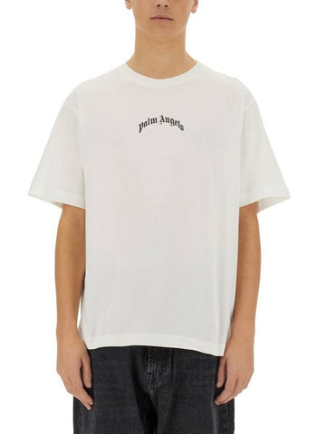 Palm Angels T-Shirt With Logo - PALM ANGELS - BALAAN 1