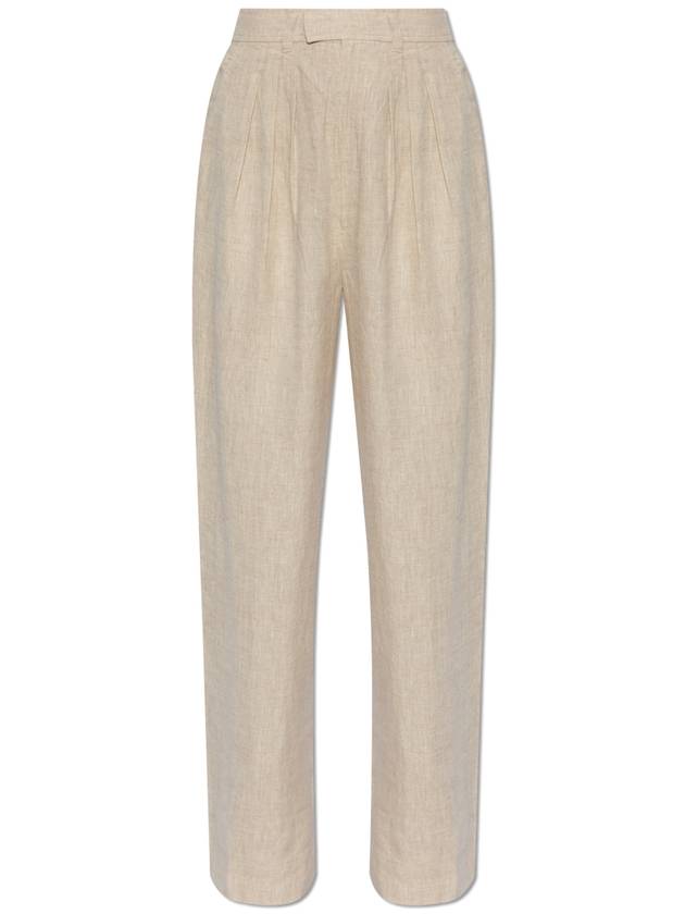 Posse 'Louis' High-waisted Linen Trousers , Women's, Cream - POSSE - BALAAN 1