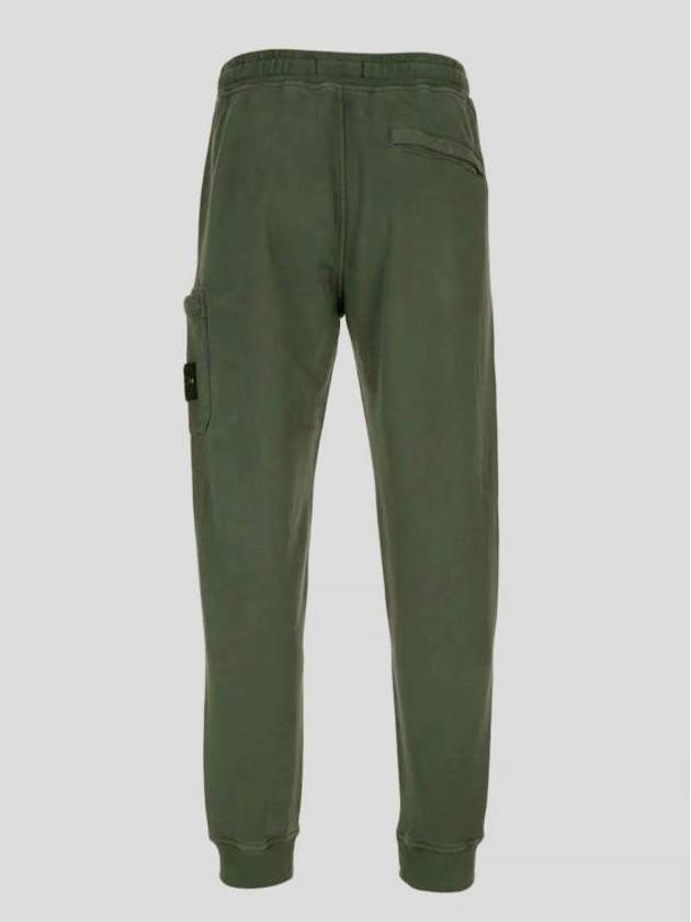 Compass Patch Cotton Track Pants Dark Green - STONE ISLAND - BALAAN 3