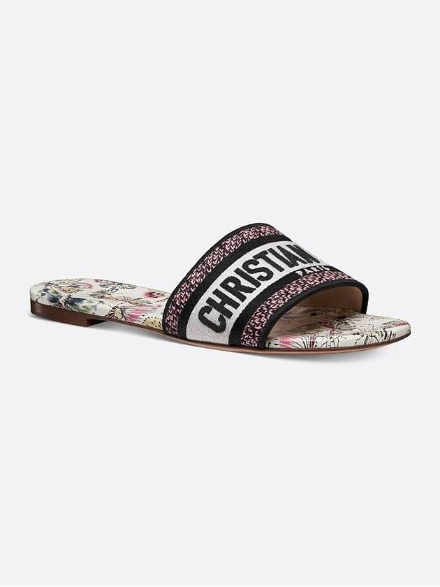 Dway Libellule Camouflage Motif Embroidery Cotton Slippers White - DIOR - BALAAN 7