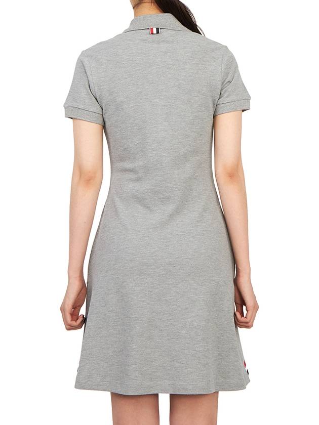 Women's Logo Patch Tennis Flare Short Dress Grey - THOM BROWNE - BALAAN 8