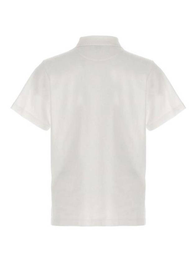 Embroidery Logo Short Sleeve Polo Shirt White - BALLY - BALAAN 3