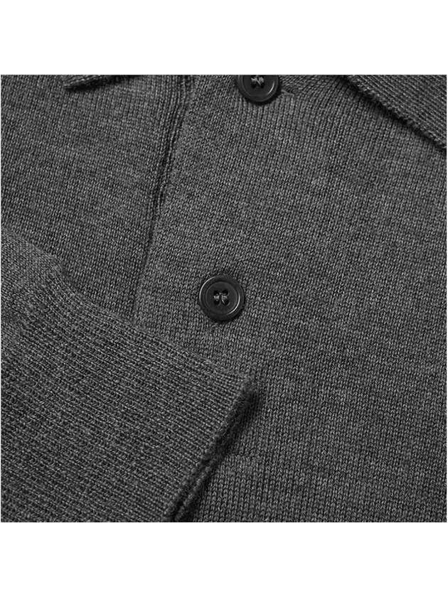 Men's Jerry Wool Long Sleeve Polo Shirt Grey - A.P.C. - BALAAN 6