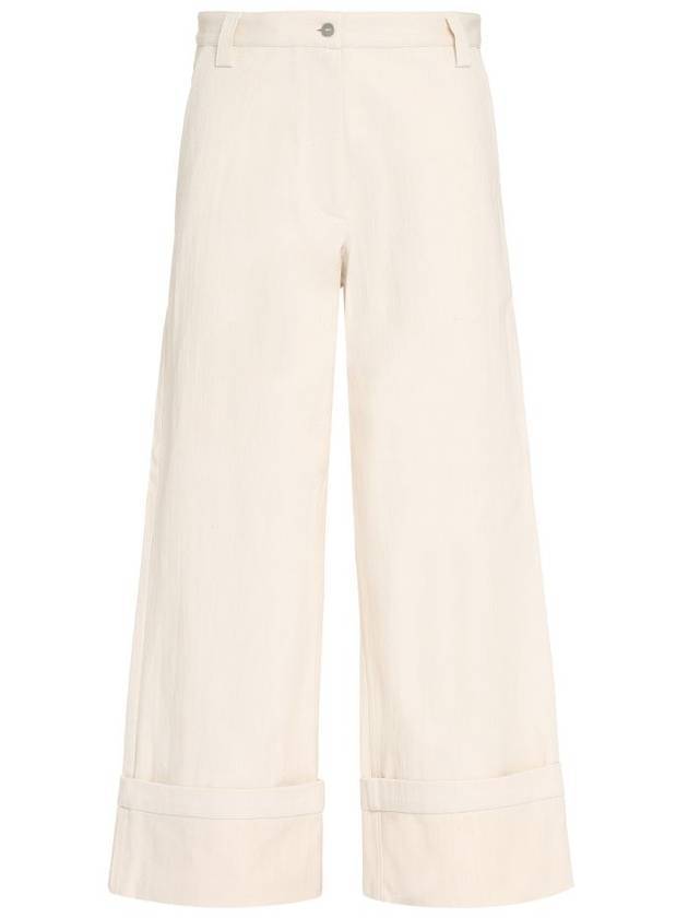 Cotton Wide Pants White - MONCLER - BALAAN 2