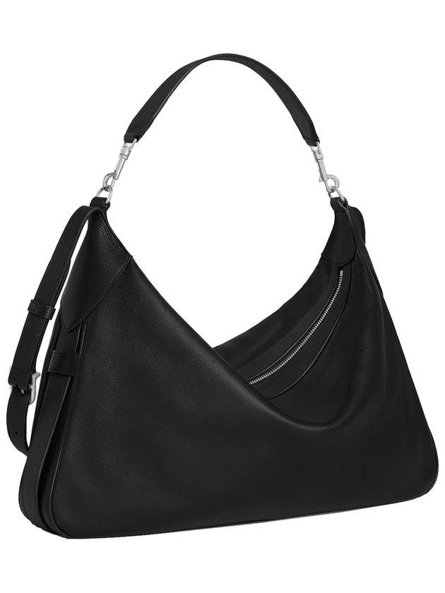 Large Strap Romi Sapuru Calfskin Shoulder Bag Black - CELINE - BALAAN 4