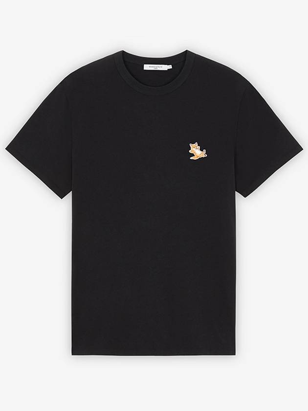 Chillax Fox Patch Classic Short Sleeve T-Shirt Black - MAISON KITSUNE - BALAAN 2