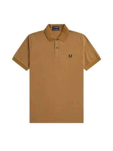 Fred Perry Made in England Plain Shirt Dark Caramel - FRED PERRY - BALAAN 1