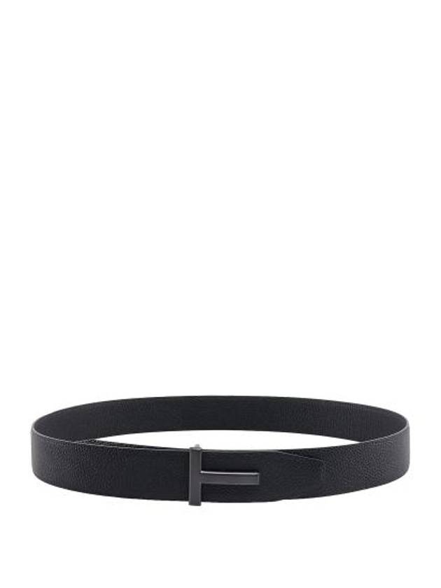 Men's Logo Reversible Leather Belt Black - TOM FORD - BALAAN 4