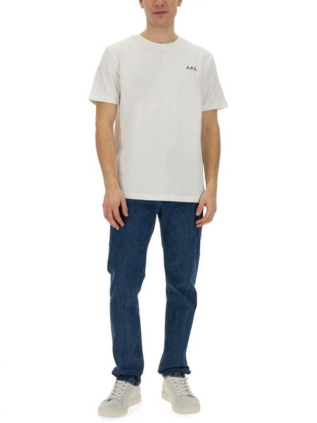 Wave Short Sleeve T-Shirt White - A.P.C. - BALAAN 3