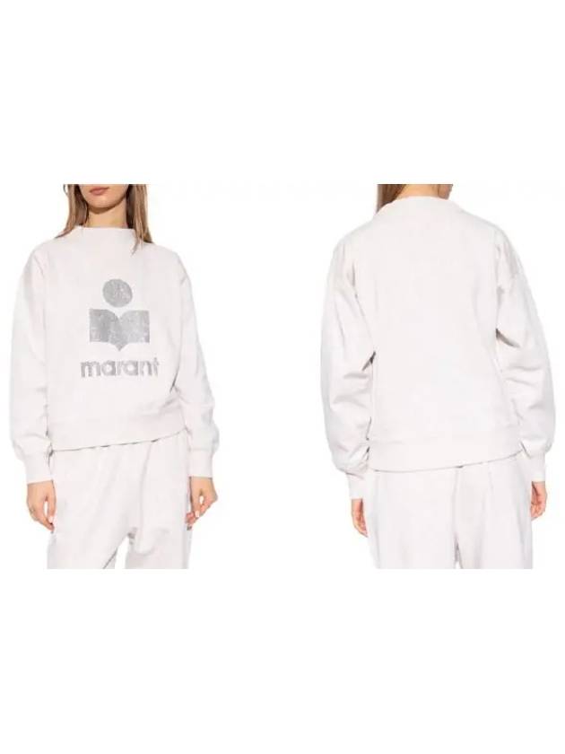 Women's Moby Logo Print Sweatshirt Ecru - ISABEL MARANT ETOILE - BALAAN.